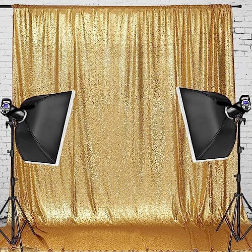 Gold Sequin Backdrop 20FTx10FT NO See-Through Photobooth Backdrop Curtains for Birthday Party Wedding Decoration by JuyaDelight