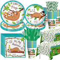 Sloth Birthday Party Supplies, Sloth Party Decorations, Serves 24 by Xenorik