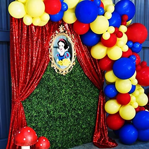 Poise3EHome Red Sequin Backdrop Curtains,4 Panels 2FTx8FT Glitter Background for Party Birthday Party Baby Shower Wedding Christmas Thanksgiving Holiday Festival Decor - Image 4