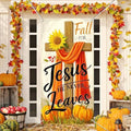 BlissYard Christian Fall Door Cover Thanksgiving Decor Cross 35x71 Inch by BlissYard