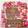 Pink Cheetah Print Birthday Decor, All-in-1 Party Set Serves 25 by Unknown