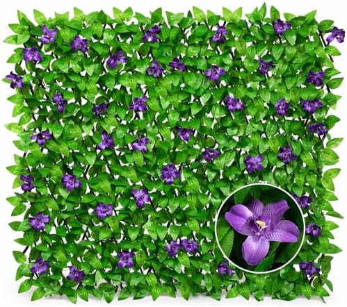 DOEWORKS Expandable Faux Ivy Trellis Fence, Patio Privacy Screen, 1 Pack by DOEWORKS