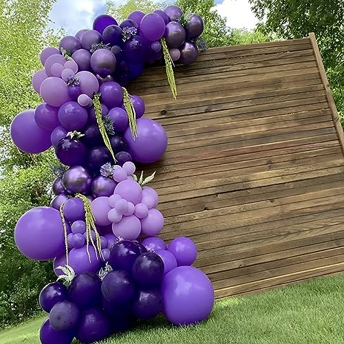 Voircoloria 110pcs Dark Purple Deep Purple Latex Party Balloons, 12inch - Image 6
