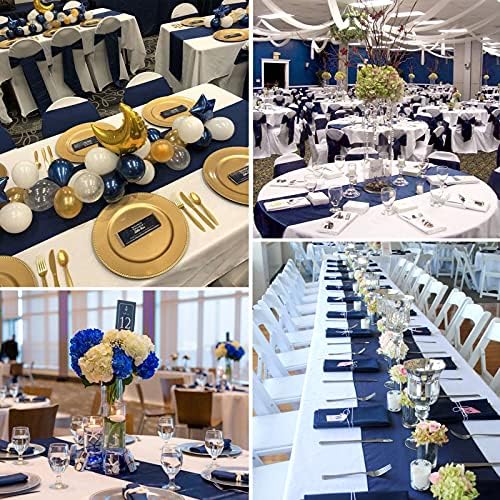 20-Pack Navy Blue 12 x 108 inches Long Premium Satin Table Runner - Image 7