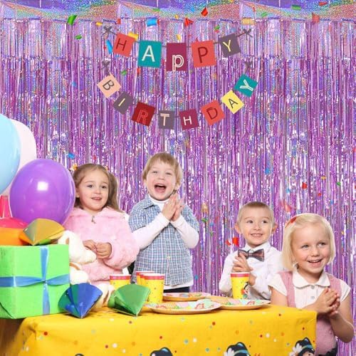 3 Pack Fringe Curtains Party Decorations,Tinsel Backdrop Curtains for Parties,Photo Booth Wedding Graduations Birthday Christmas Event Party Supplies (Pink) - Image 3