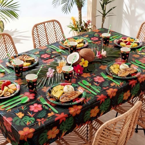 Vesici 452 Pcs Tropical Nights Hawaiian Aloha Party Supplies for 50 - Image 2