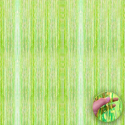 KatchOn Neon Green Fringe Backdrop, Margs and Matrimony Bachelorette Decor by KatchOn